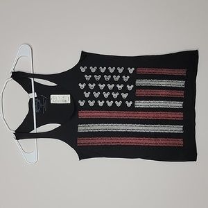 Disney Mickey Mouse American Flag Tank Top